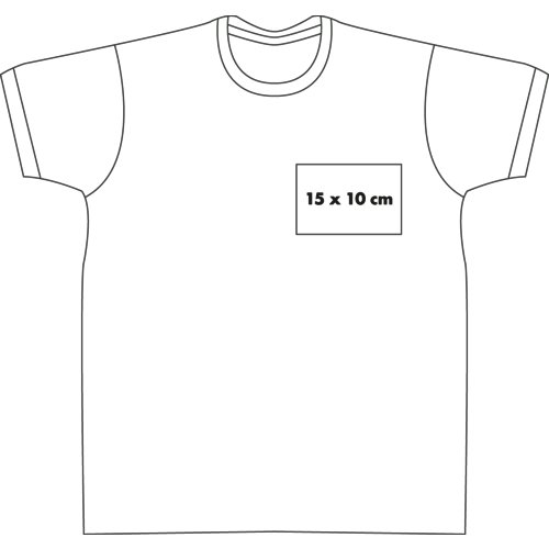 Hvid bomulds-t-shirt til mænd med korte ærmer og rund hals.