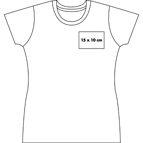 Dame T-shirt i bomuld med korte ærmer.