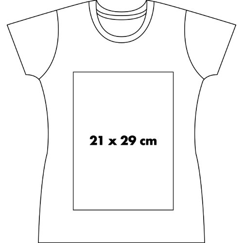 Bomulds T-shirt til damer med korte ærmer.